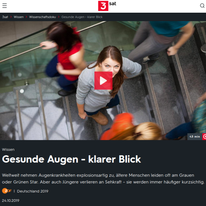 Gesunde Augen - klarer Bilick, 3sat, 2019